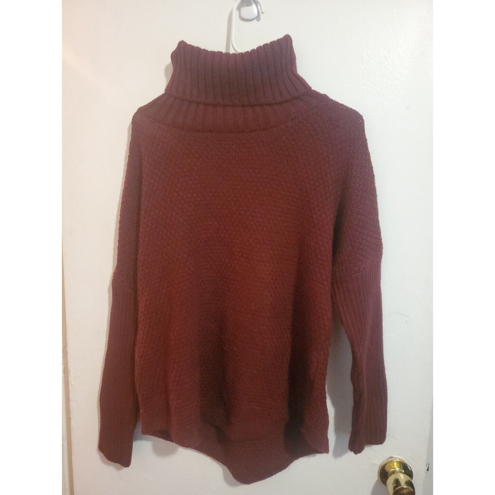 DOROSE Womens Oversized Turtleneck Long Sleeve Casual Pullover Knit Purple Small